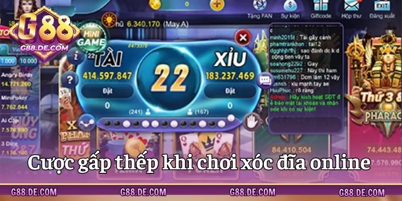 Lối chơi gấp thếp khi tham gia xóc đĩa trực tuyến